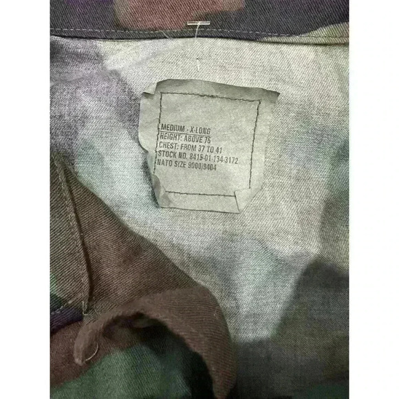 Men's US Army Air Force Military Field Jacket Coat Size Medium M XLong Patches - Picture 7 of 12